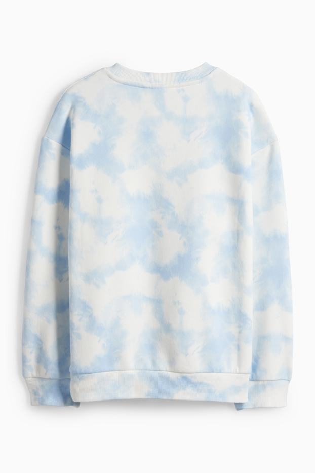 Kinderen: meisjes - Sweatshirt - wit / lichtblauw