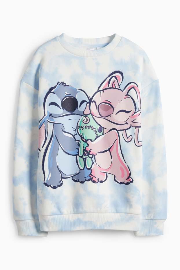 Kinderen: meisjes - Sweatshirt - wit / lichtblauw