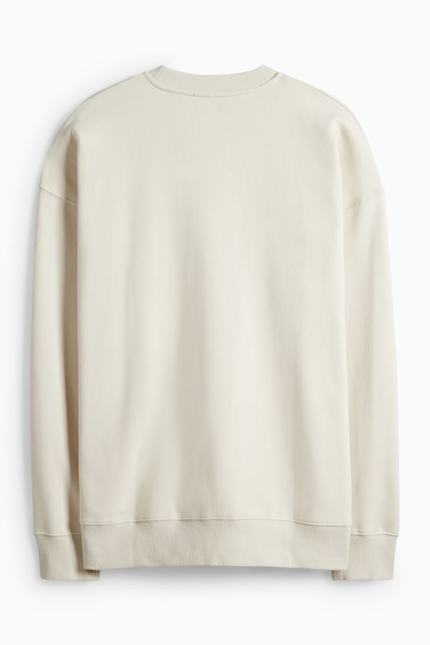 Pánské - Mikina - světle béžová