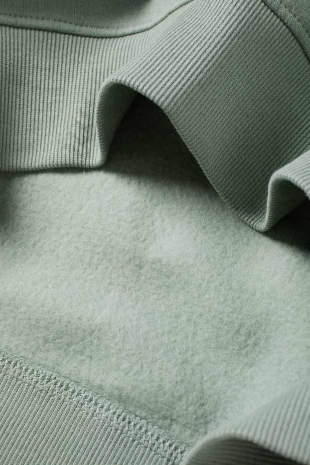 Bărbați - Bluză de molton supradimensionată - verde