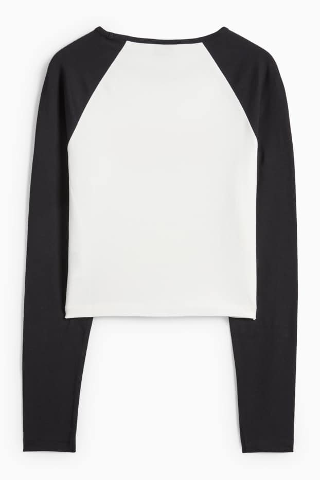 Femmes - Haut à manches longues court - regular fit - Stranger Things - blanc / noir