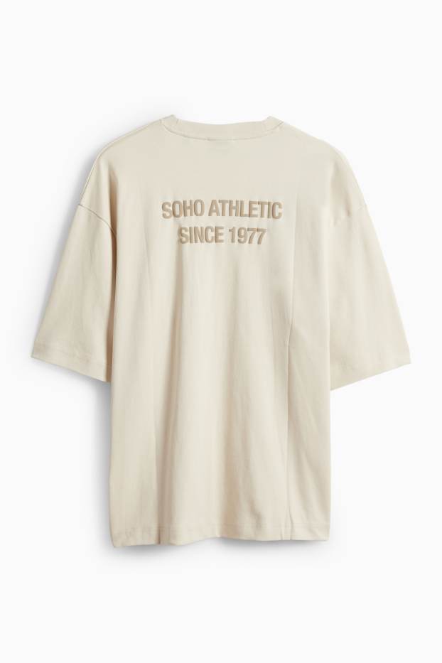 Home - Samarreta de màniga curta - oversized - beix clar