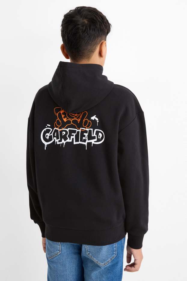 Children Boys - Garfield - hoodie - black
