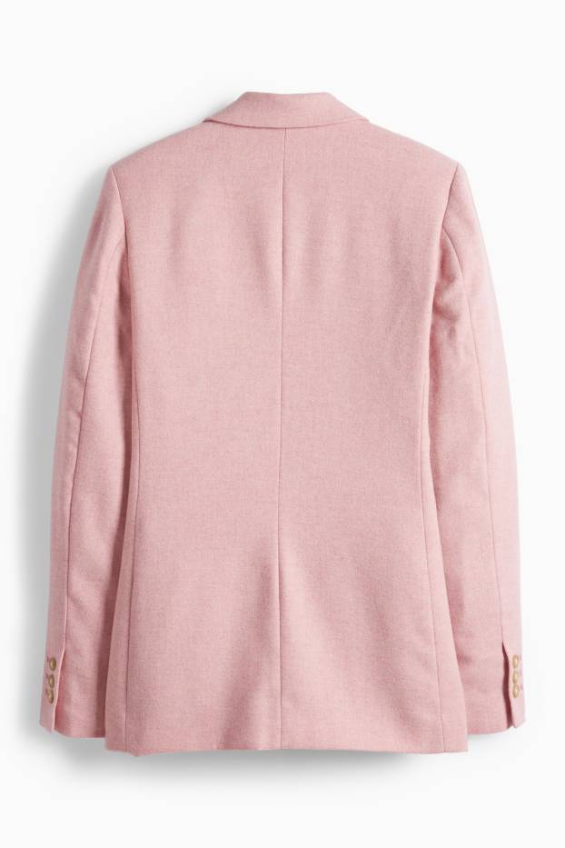 Dámské - Business blejzr s vlněným podílem - regular fit - růžová