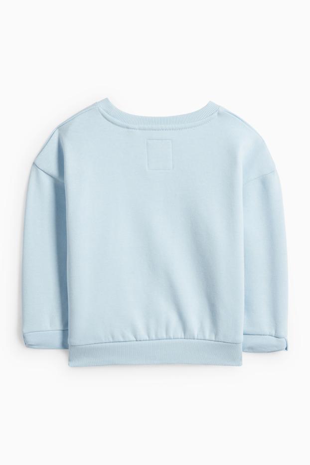 Enfants filles - Minnie Mouse - sweat - finition brillante - bleu clair