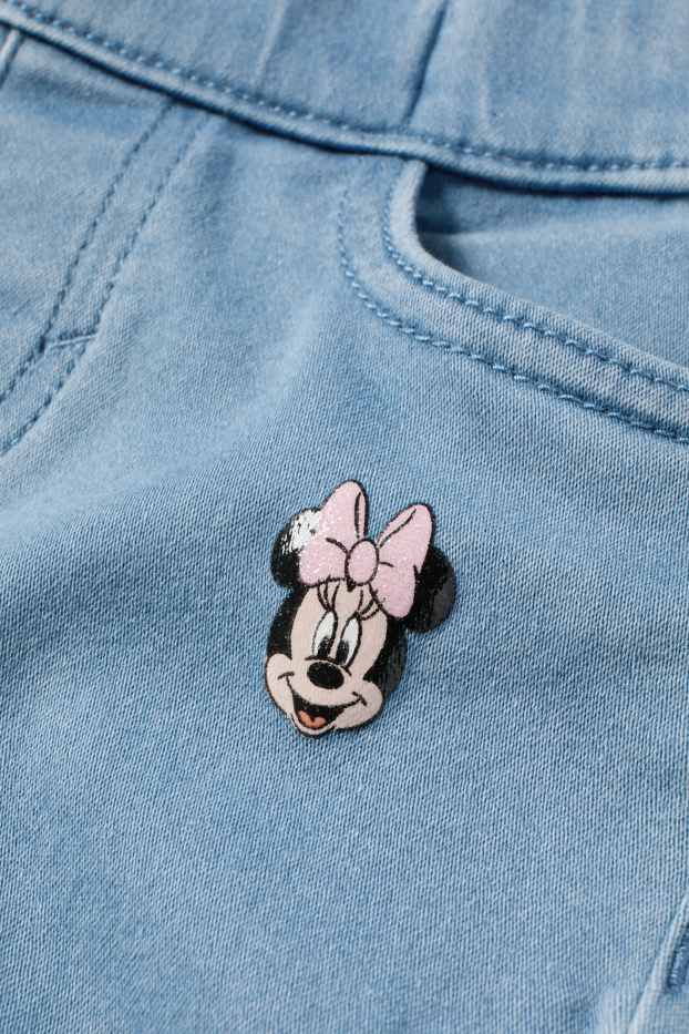 Nena - Minnie Mouse - flared jeans - efecte brillant - blau clar