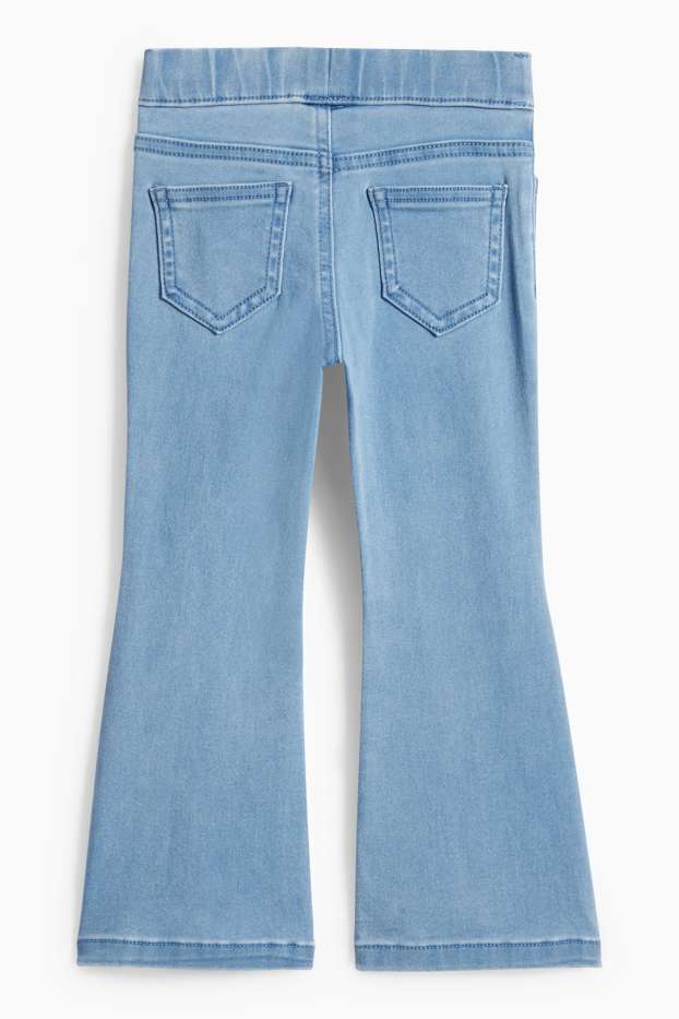 Nena - Minnie Mouse - flared jeans - efecte brillant - blau clar