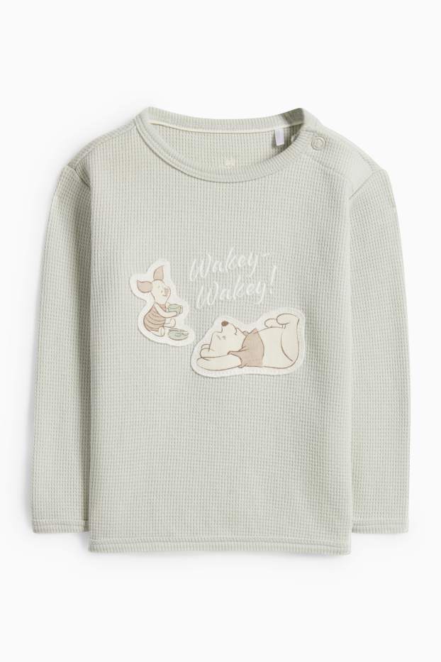 Unisexe - Winnie l’ourson - sweat pour bébé - finition texturée - vert menthe