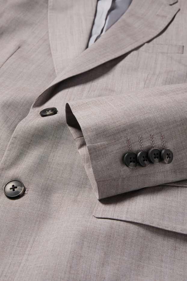 Herren - Baukasten-Wollsakko - Regular Fit - hellgrau