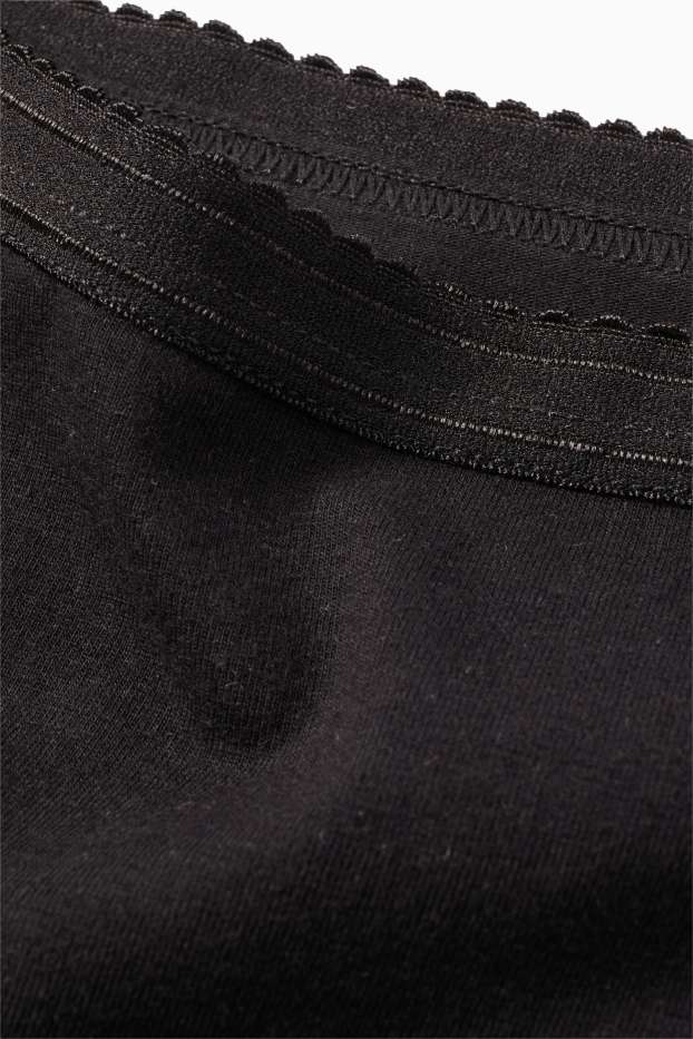 Dames - Set van 3 - slip - zwart