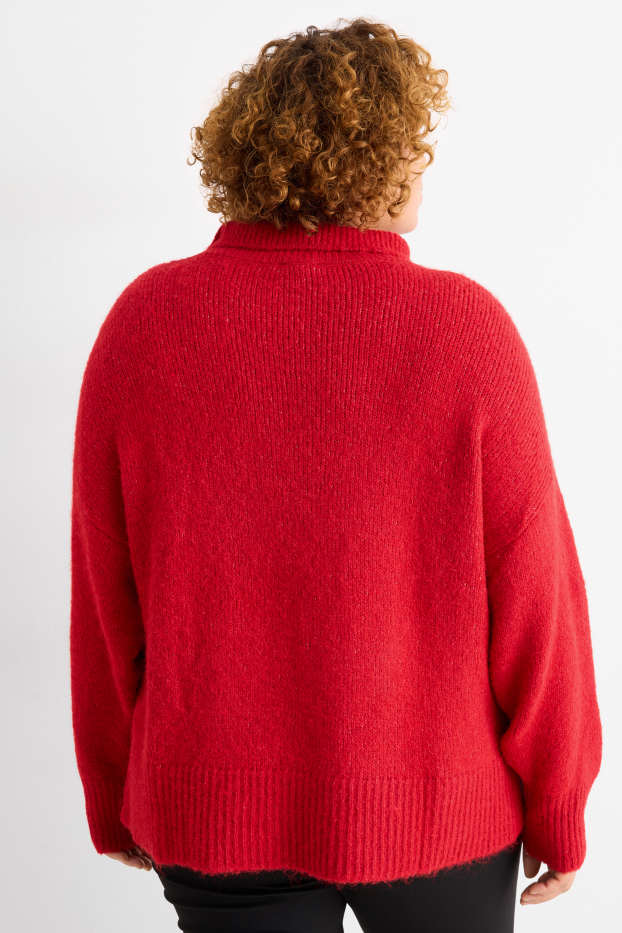 Damen - Pullover - rot
