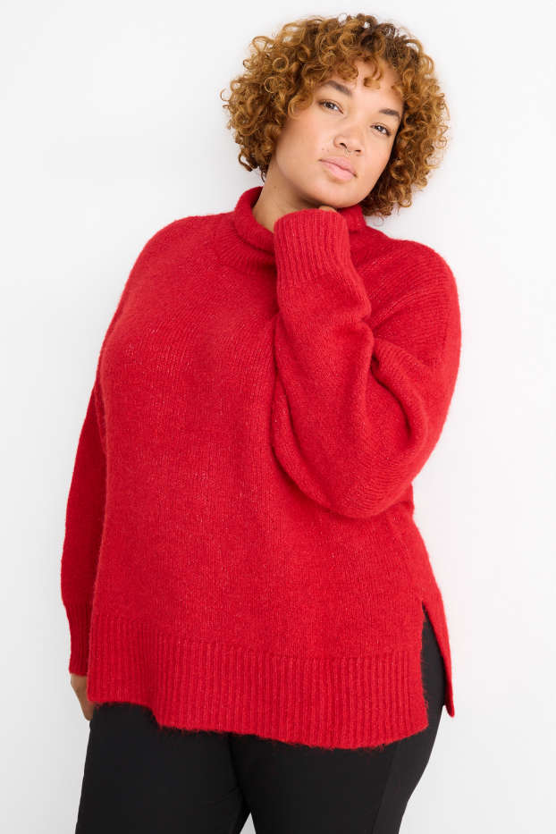 Damen - Pullover - rot