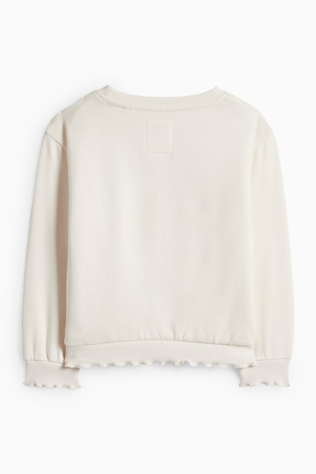 Děti - dívky - Tlapková patrola - Skye- mikina - s třpytivými efekty - krémově bílá