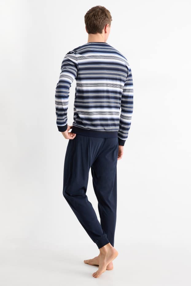 Pánské - Pyžamo - tmavomodrá