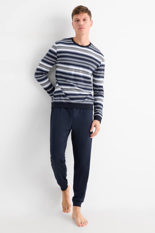 Pánské - Pyžamo - tmavomodrá