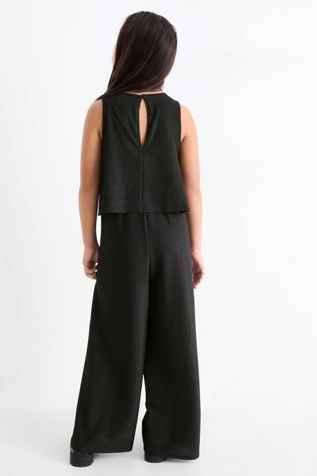 Kinder Mädchen - Jumpsuit - schwarz