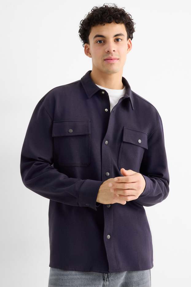 Herren - Hemdjacke - Relaxed Fit - Kent - dunkelblau
