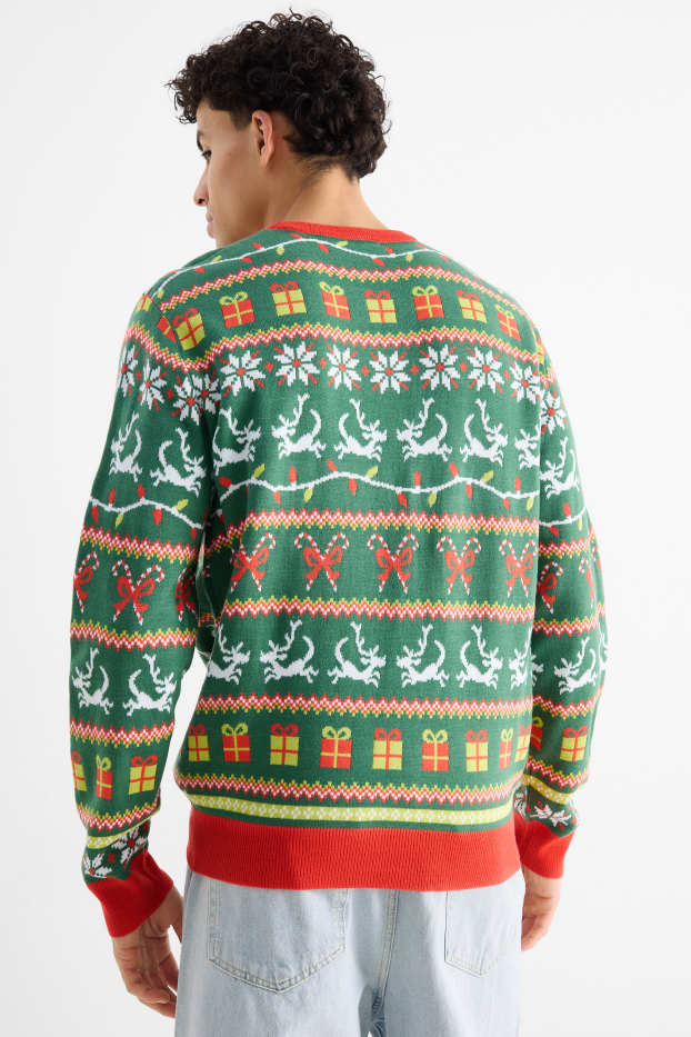 Pánské - Vánoční svetr - Grinch - zelená