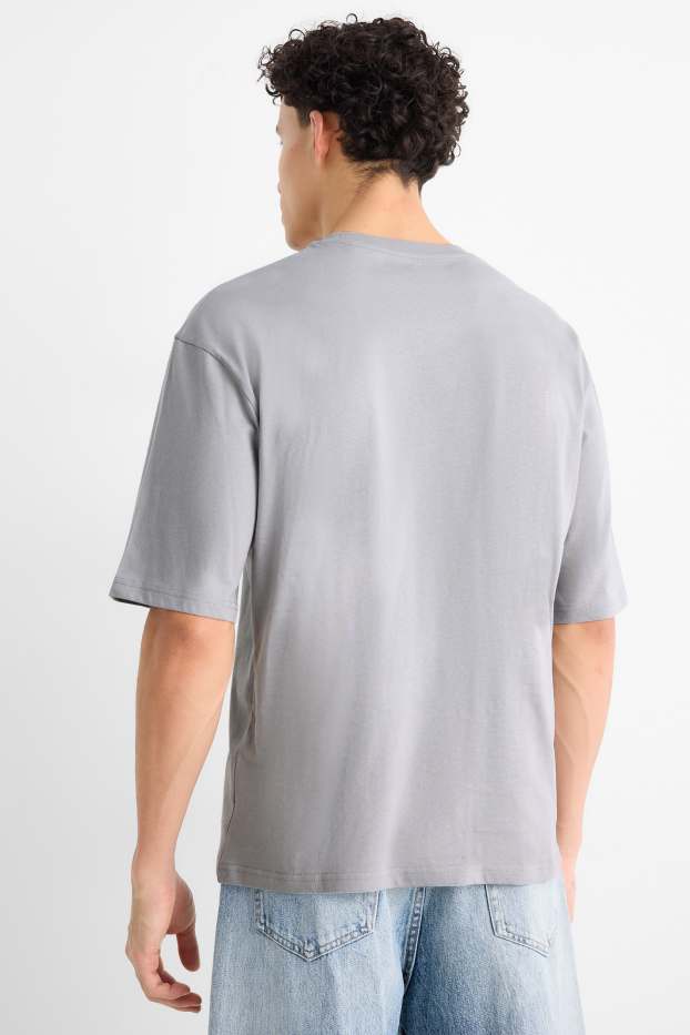 Pánské - Tričko - relaxed fit - Naruto - světle šedá