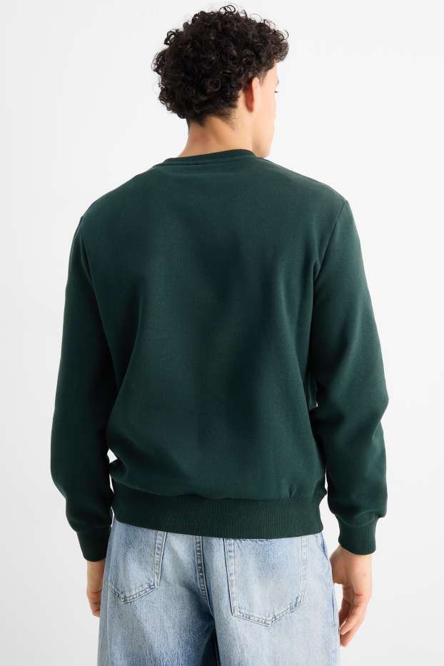 Pánské - Vánoční mikina - Peanuts - tmavozelená