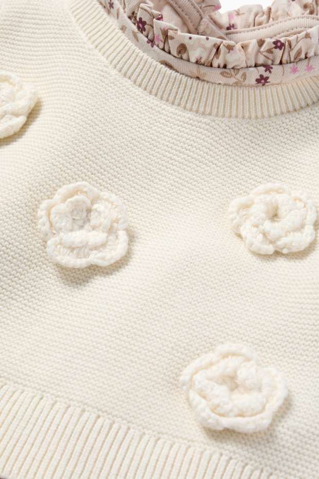 Bebeluși - fete - Rochie bebeluși - bej deschis