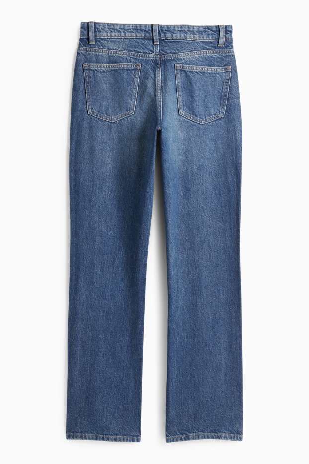 Women - Straight jeans - low-rise waist - blue denim