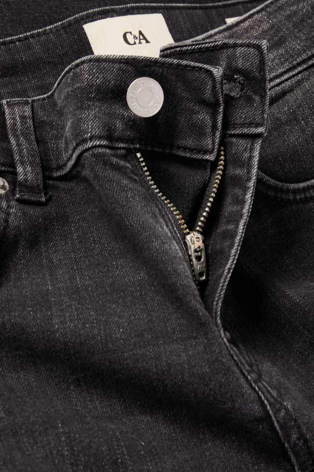 Damen - Bootcut Jeans - Low Waist - dunkeljeansgrau