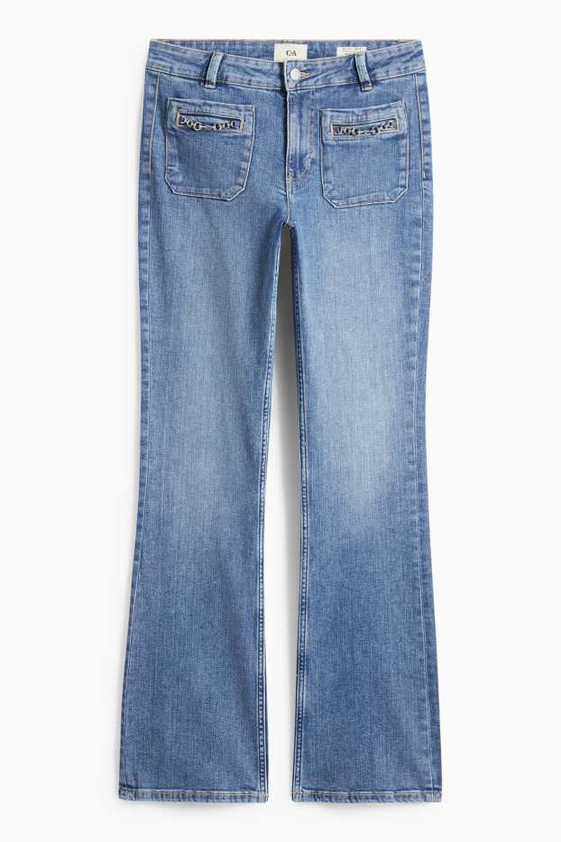 Dámské - Bootcut jeans - mid waist - džíny - modré