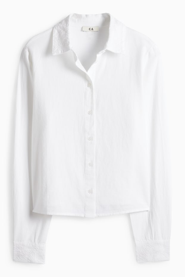 Damen - Bluse - weiß