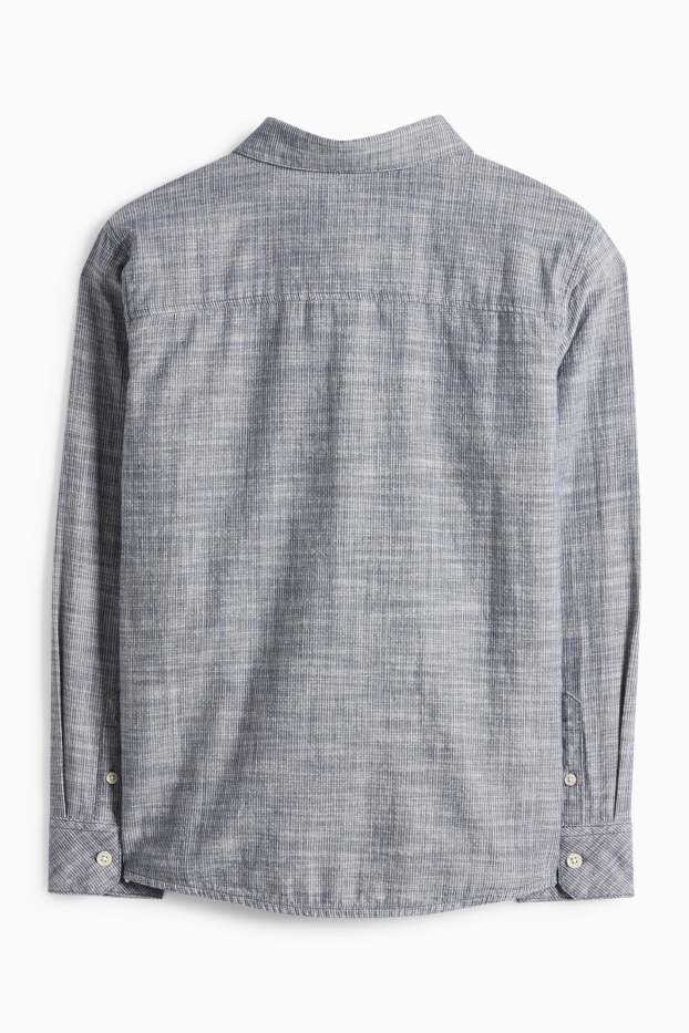 Bambini - Camicia - a righe - grigio