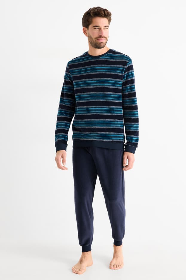 Herren - Winterpyjama - dunkelblau