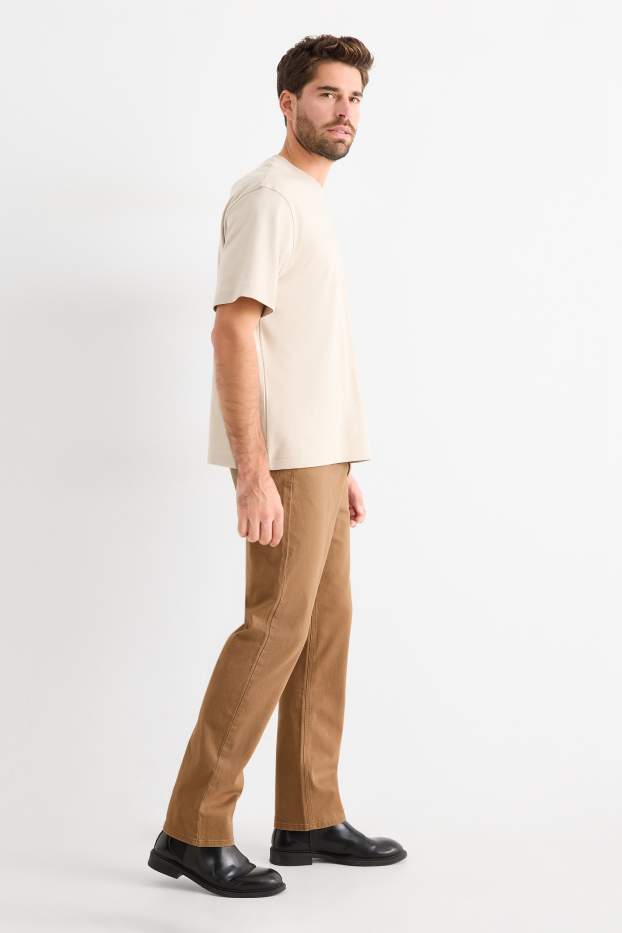 Uomo - Pantaloni - regular fit - marrone chiaro