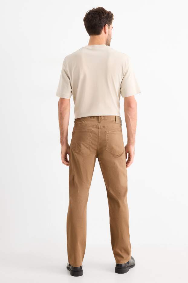Uomo - Pantaloni - regular fit - marrone chiaro