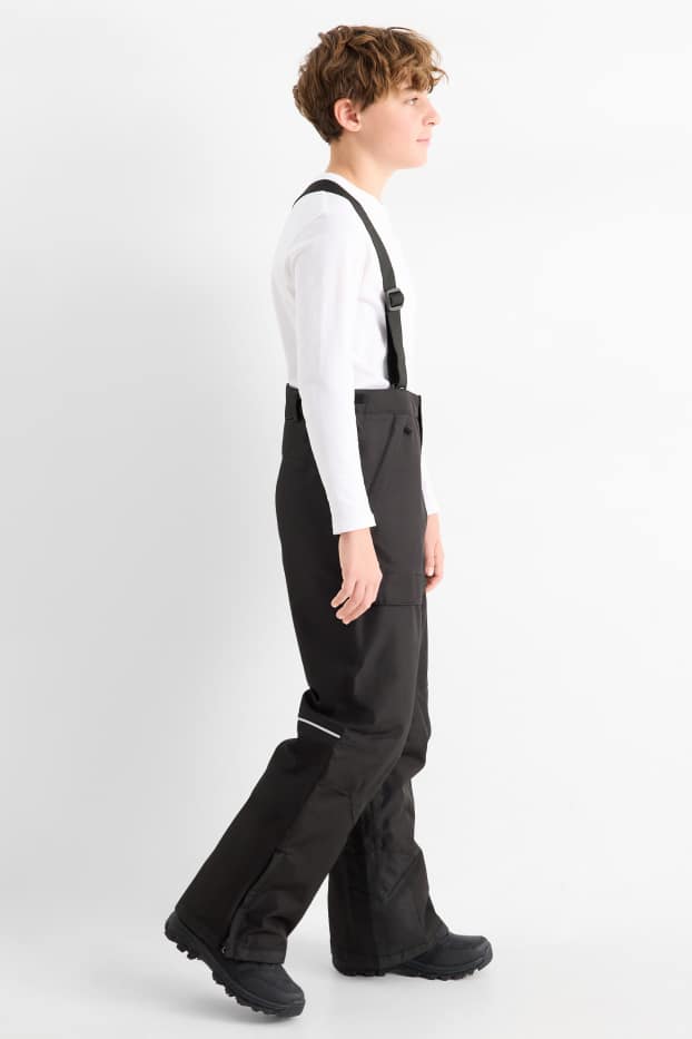 Kinder Buben - Skihose - wasserdicht - schwarz