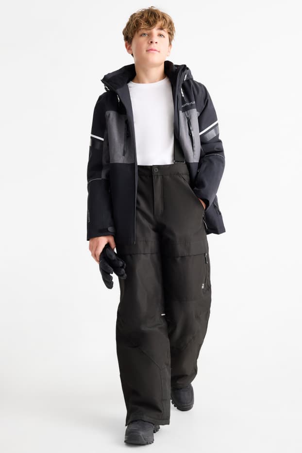 Kinder Buben - Skihose - wasserdicht - schwarz