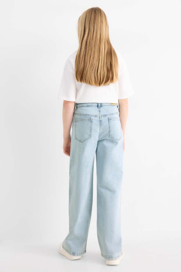 Enfants filles - Lilo & Stitch - Wide Leg jean - jean bleu clair