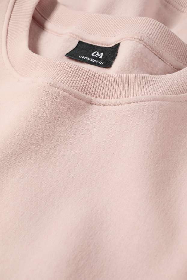 Pánské - Oversized mikina - růžová