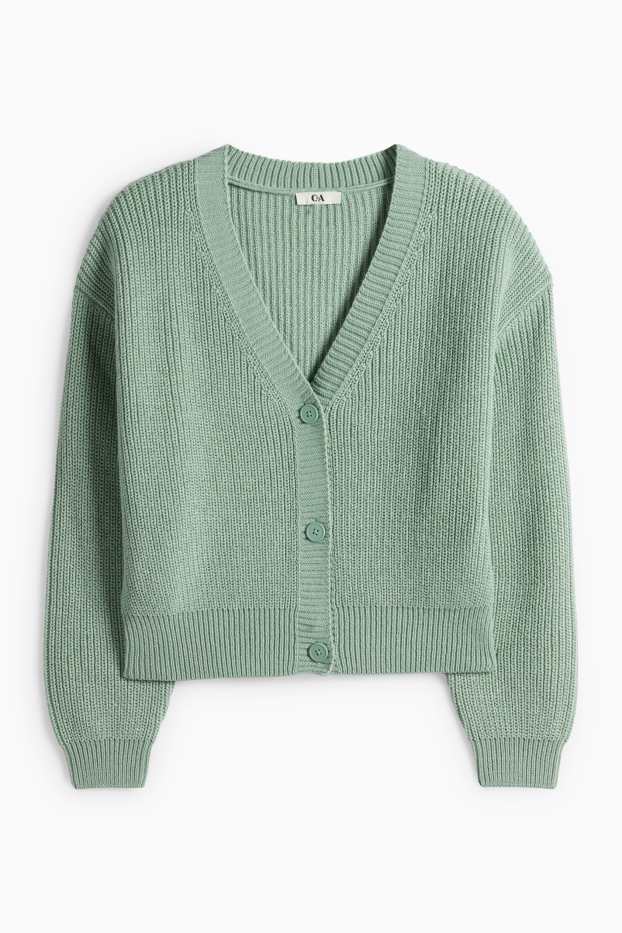 Femmes - Gilet en maille - vert clair