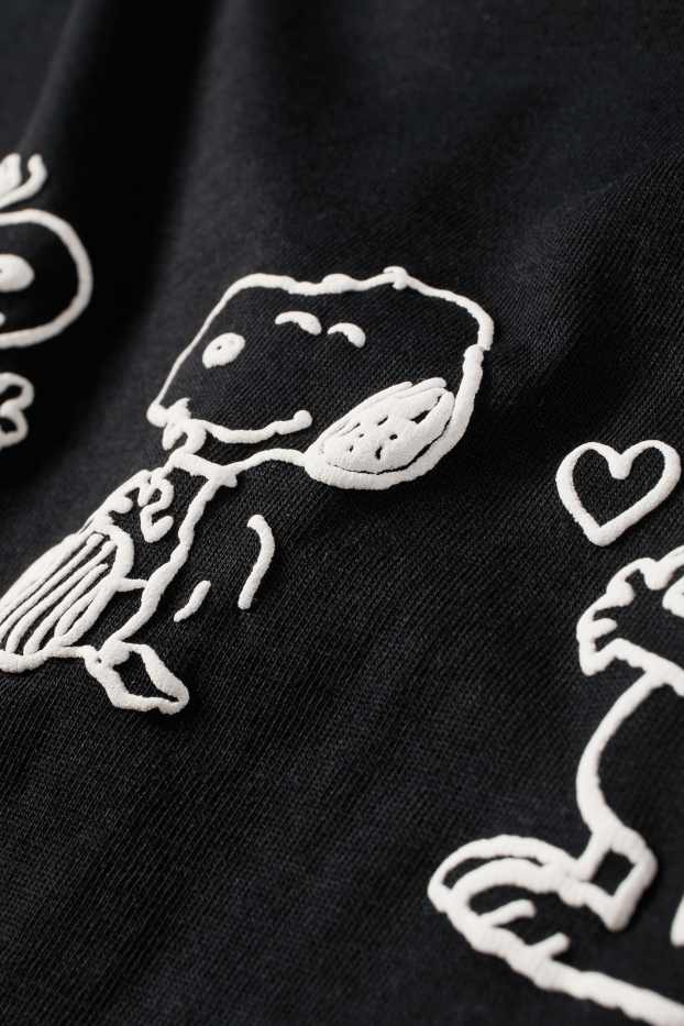 Dámské - Tričko - regular fit - Snoopy - černá