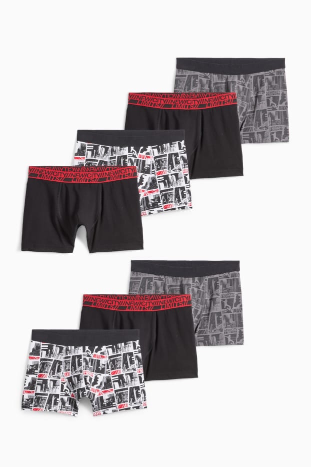 Bambini - Confezione da 7 - city - boxer - nero
