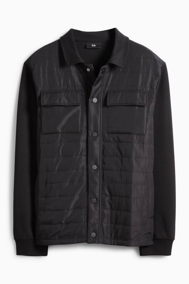 Pánské - Tepláková bunda - černá