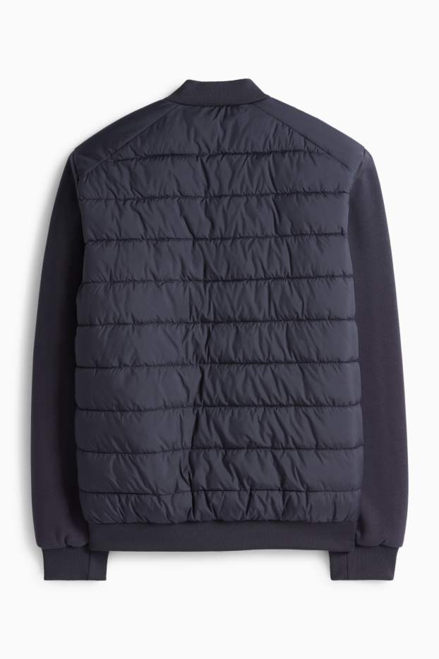 Pánské - Prošívaná bunda - tmavomodrá