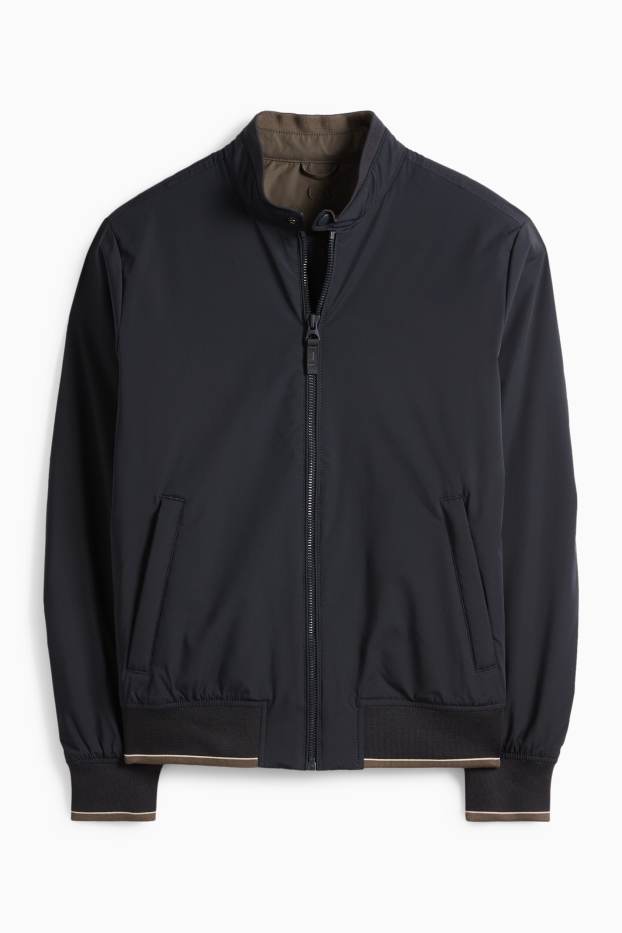 Bărbați - Bluzon - căptușit - rezistent la apă - albastru închis