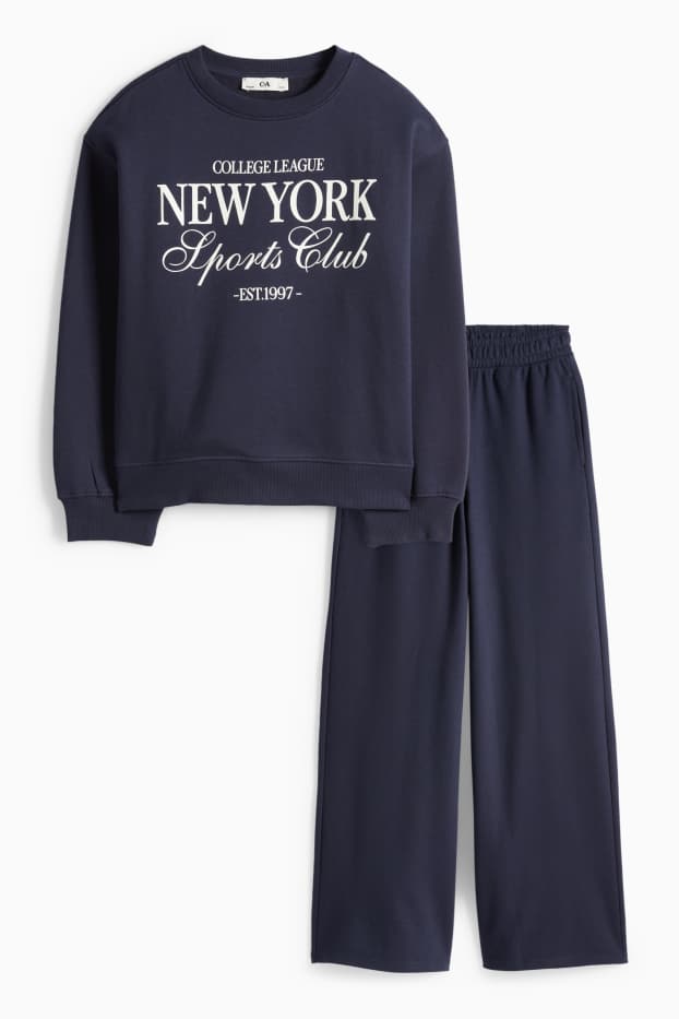 Nena - New York - conjunt - dessuadora i pantalons de xandall - 2 peces - blau fosc