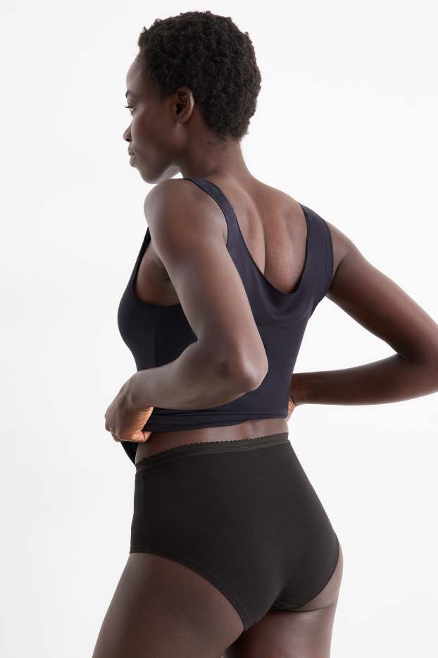 Dames - Set van 3 - slip - zwart