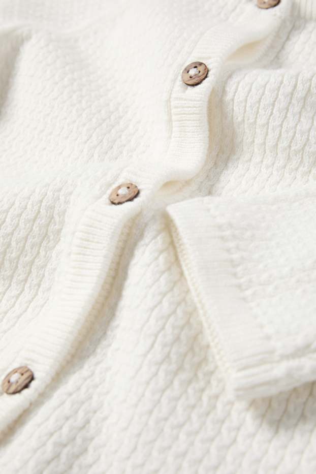 Unisexe - Gilet bébé - blanc crème