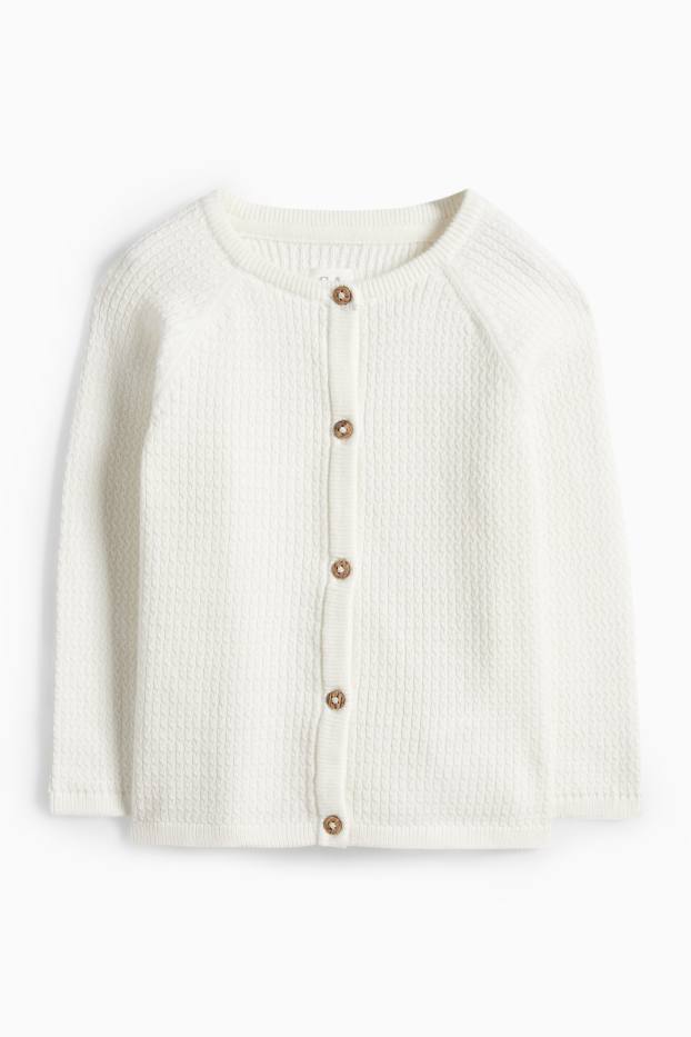 Unisexe - Gilet bébé - blanc crème