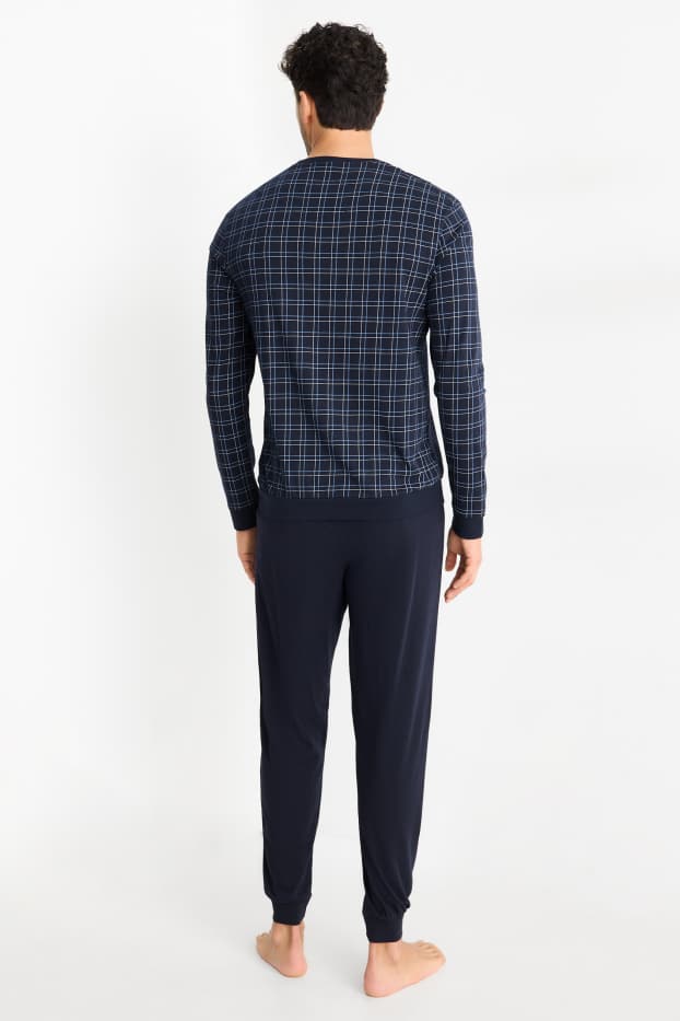 Uomo - Pigiama - blu scuro