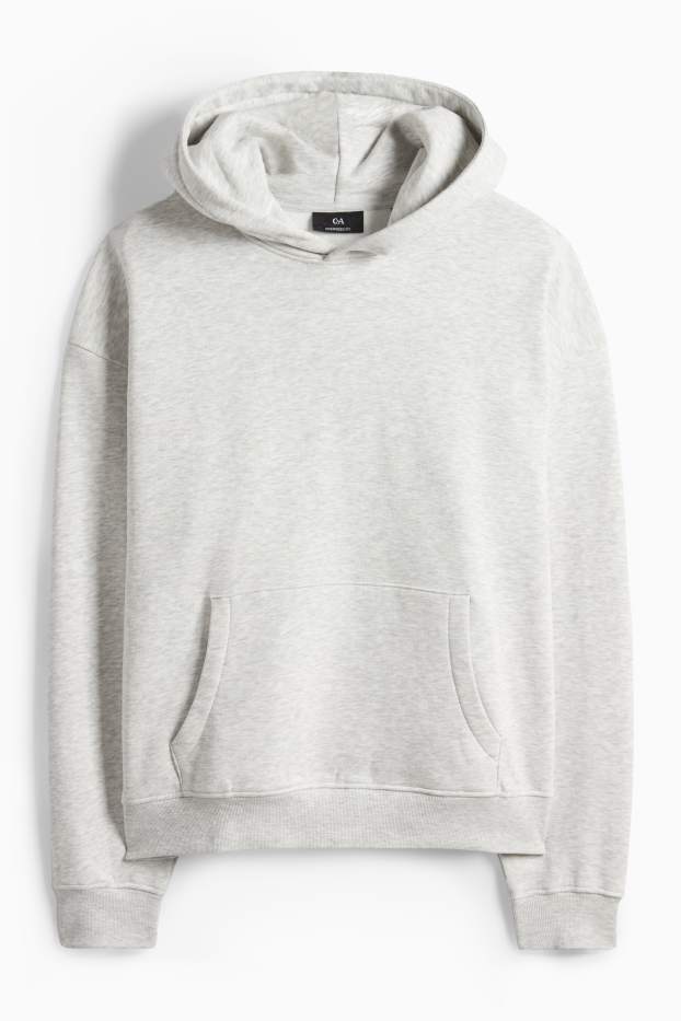 Herren - Oversized-Hoodie - hellgrau-melange