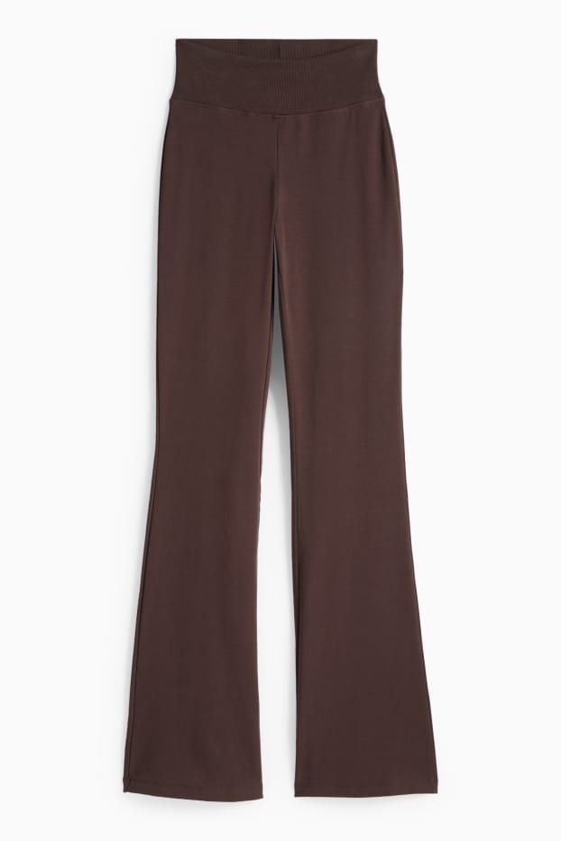 Dona - Leggings acampanats - marró fosc